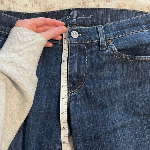 7 For All Mankind dark denim low rise jeans - Picture 6 of 7